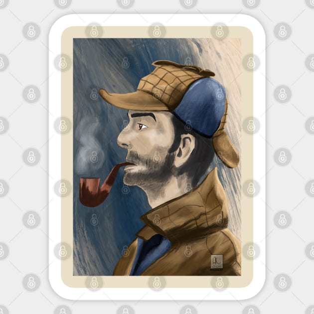 Sherlock Holmes Sticker by AC Salva